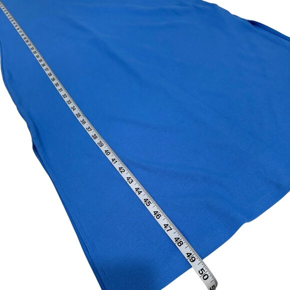 Old Navy Womens Blue Short Sleeve Fitted Midi Dress SZ XL Stretchy Comfort - Picture 5 of 13